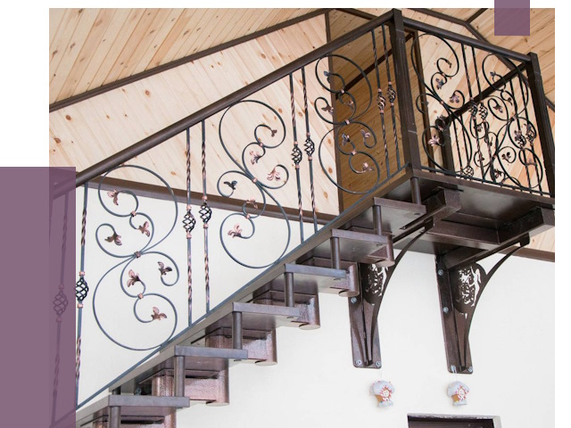 Кованые лестницы в Моршанске от 81003 руб. под ключ