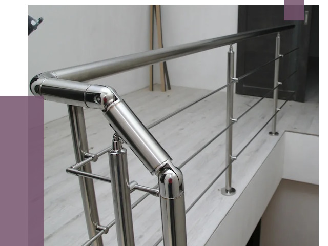 Перила из нержавеющей стали в Моршанске от 9139 руб. под ключ | ПРОЛЁТ-Мрш