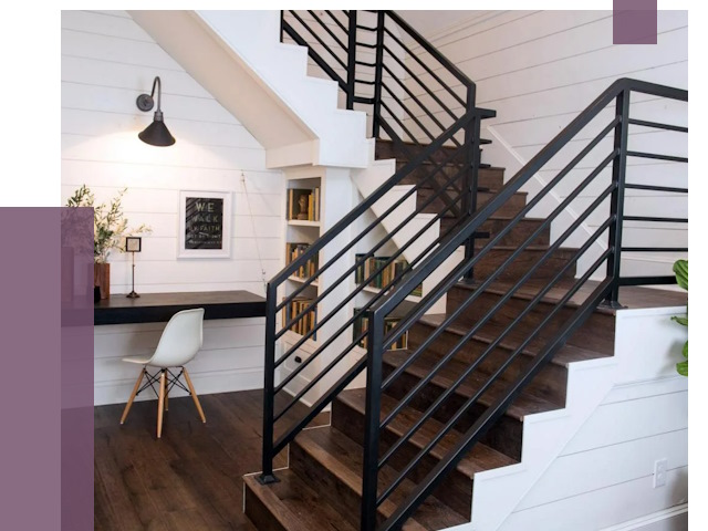Перила для лестницы в доме в Моршанске от 7529 руб. — ПРОЛЁТ-Мрш