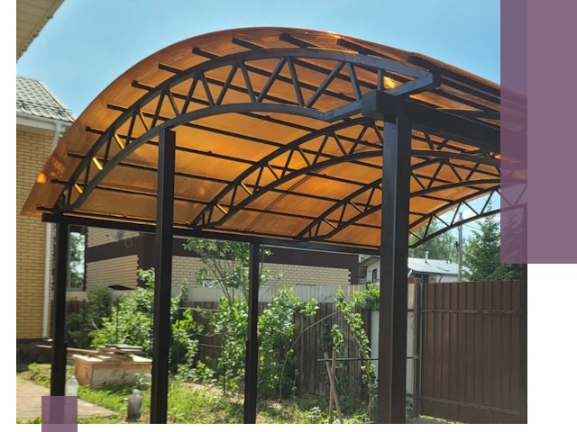 Изготовление навесов под ключ в Моршанске из качественных материалов