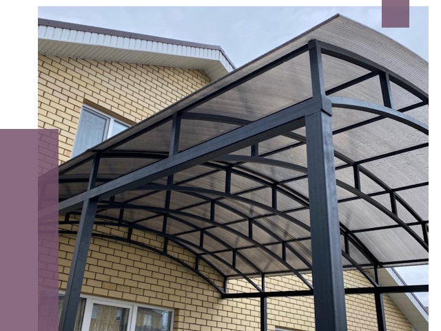 Монтаж козырьков в Моршанске от 11683 руб. | ПРОЛЁТ-Мрш