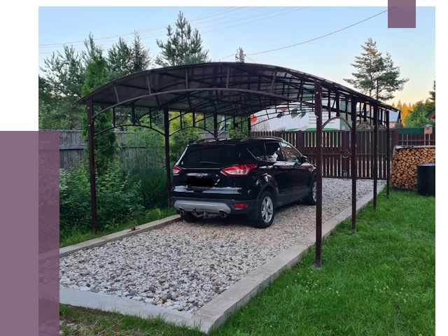 Навесы для автомобиля в Моршанске от 13345 руб.  | ПРОЛЁТ-Мрш