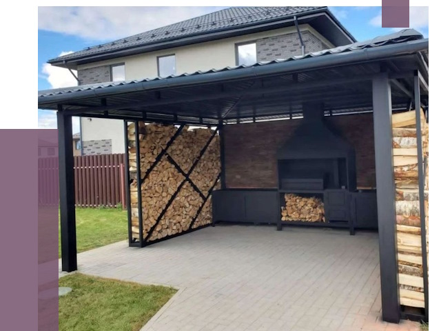 Навесы для барбекю в Моршанске от 12929 руб. под ключ | ПРОЛЁТ-Мрш