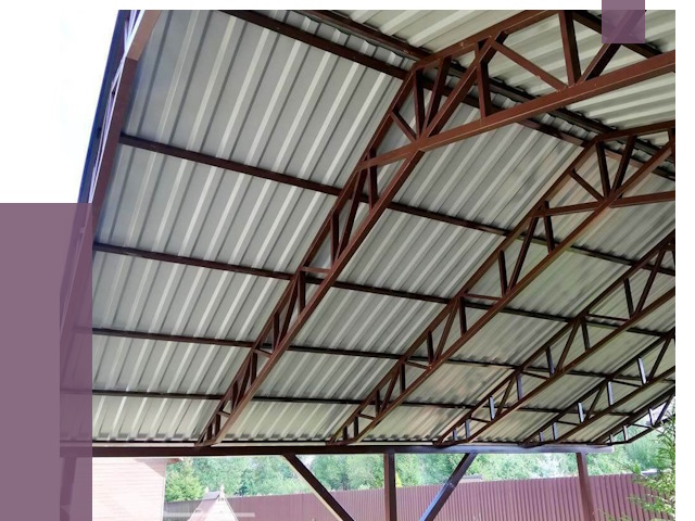 Навесы из профнастила в Моршанске от 7477 руб. | ПРОЛЁТ-Мрш