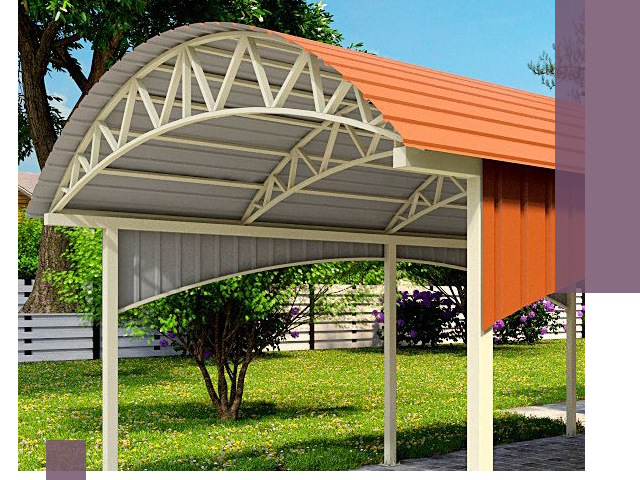 Навесы из профнастила под ключ в Моршанске — установка и монтаж