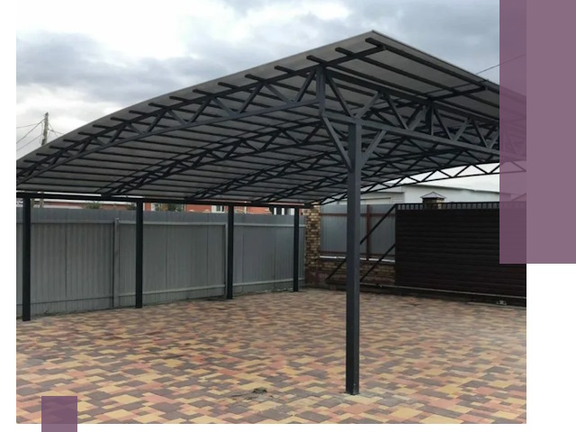 Металлические навесы под ключ в Моршанске — изготовление и монтаж