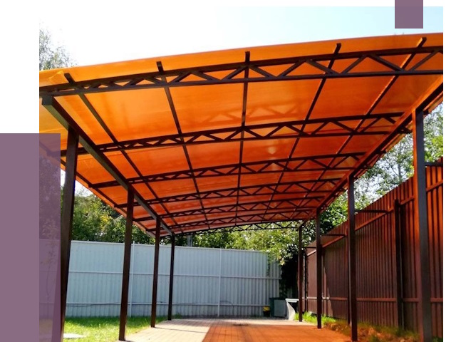 Односкатные навесы под ключ в Моршанске от 13345 руб. 