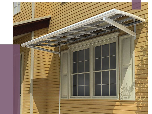 Козырьки над окнами в Моршанске от 7737 руб. — монтаж, покупки | ПРОЛЁТ-Мрш