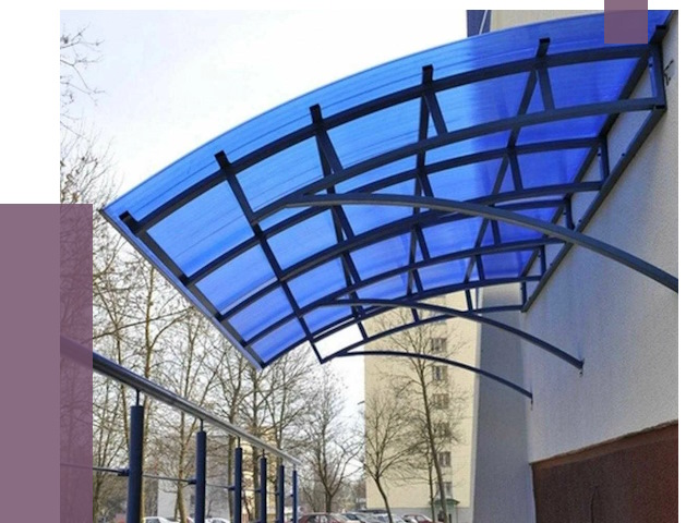 Козырьки из поликарбоната в Моршанске от 4362 руб. под ключ | ПРОЛЁТ-Мрш