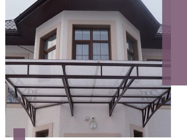 Козырьки из поликарбоната под ключ в Моршанске