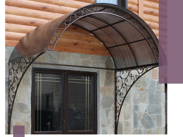 Арочные козырьки под ключ в Моршанске: изготовление и монтаж